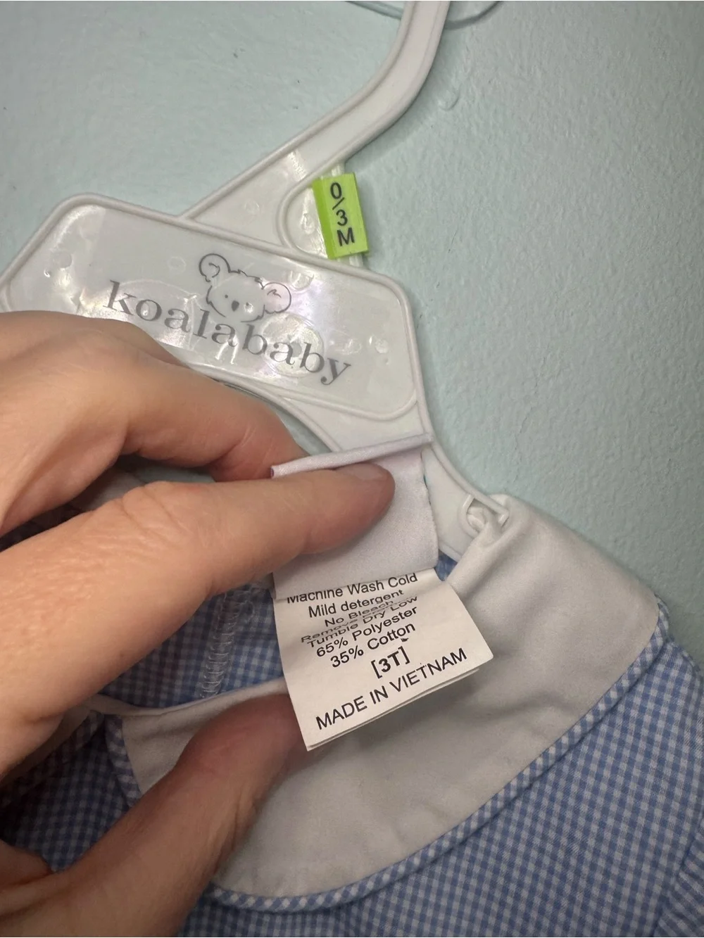 Stitchy Fish Blue Gingham Smocked Farm Animal Longall Romper Boys Size 3T